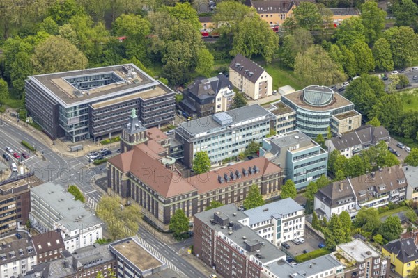Aerial view, Emschergenossenschaft administration, Südviertel, Essen, Ruhr area, North