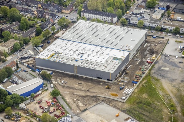 Aerial view, new building and construction site at the corner of Burggrafenstraße and Elisenstraße,