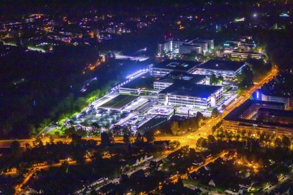 Aerial photograph, Bredeney office park, Karstadt headquarters, Essen police, Essen-Bredeney,