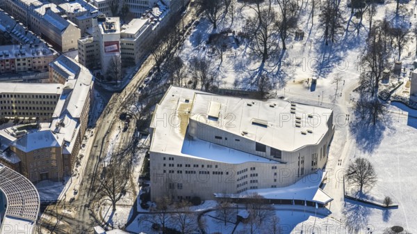 Aerial view, Aalto Musiktheater Essen, Hochtiefhaus, city centre, Essen, Ruhr area, North