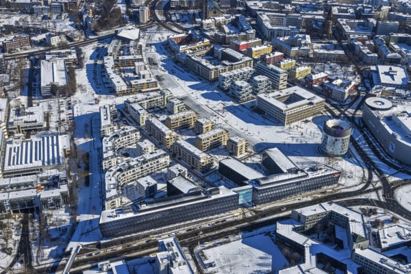Aerial view, Funke Mediengruppe headquarters, Jakob-Funke-Platz 1, Berliner Platz, university