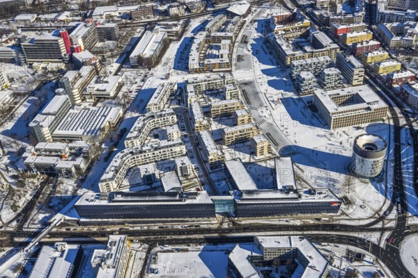 Aerial view, Funke Mediengruppe headquarters, Jakob-Funke-Platz 1, Berliner Platz, university