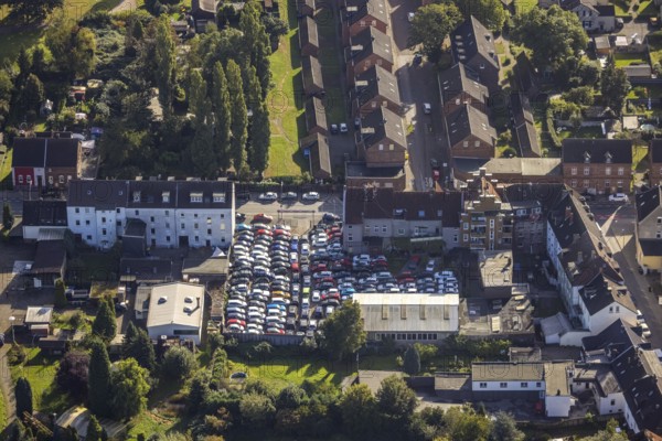 Aerial view, car centre Buer in the district Schalke-Nord in Gelsenkirchen, Ruhr area, North