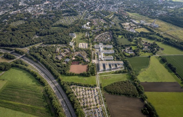 Aerial view, Westfälische Hochschule and Hans-Schwier-Berufskolleg in the district of Buer in