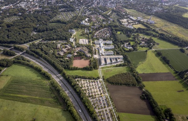 Aerial view, Westfälische Hochschule and Hans-Schwier-Berufskolleg in the district of Buer in
