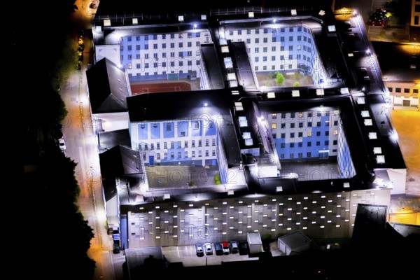 Aerial view, Essen Prison, Essen-Rüttenscheid, Essen, Ruhr area, North Rhine-Westphalia, Germany,