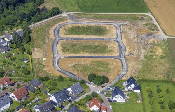 Aerial view, construction area Höinger Heide Am Winkel, Höingen, Ense, Sauerland, North