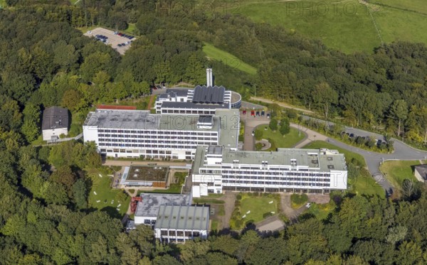 Aerial view, Königsfeld Rehabilitation Clinic in the Windgarten district of Ennepetal, Ruhr area,
