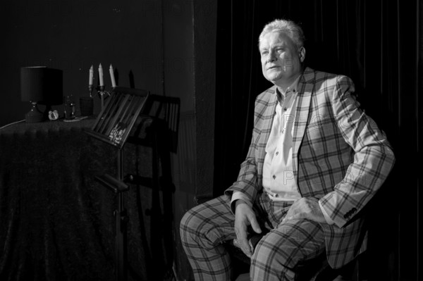 Günter Rüdiger, actor, artistic director, director, Zimmertheater, Steglitz, photo rehearsal