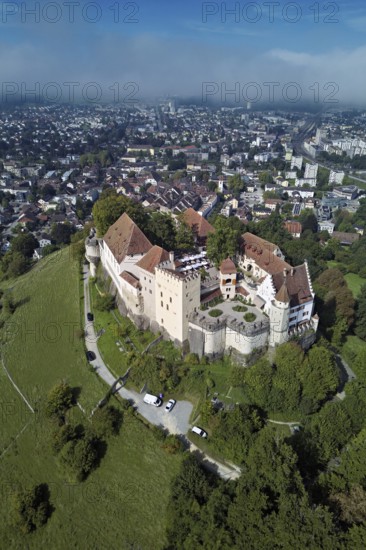 Castle of the Habsburgs, Kyburgers on an almost circular Molasse hill, Lenzburg, Canton Aargau,