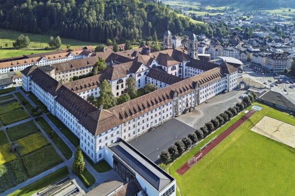 Benedictine abbey, monastery, place of pilgrimage, Einsiedeln, Canton Schwyz, Switzerland
