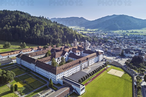 Benedictine abbey, monastery, place of pilgrimage, Einsiedeln, Canton Schwyz, Switzerland