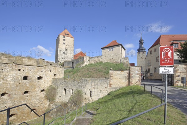Entrance to the Romanesque castle built 10th century with martyr's tower, Paris tower, towers,
