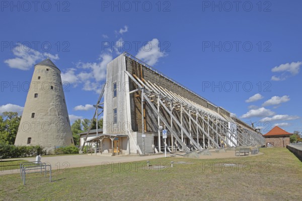 Conical brine tower built in 1776 and graduation tower, wedge-shaped, tower, spa gardens, brine
