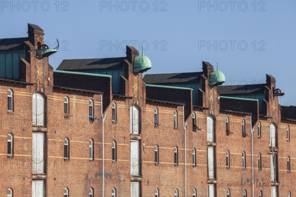 Old warehouses on Dessauer Ufer in Hamburg-Veddel, satellite camp of Neuengamme concentration camp
