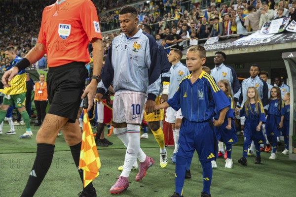WROCLAW, POLAND - SEPTEMBER 5, 2025: Qualifications for FIFA 2026. Football match Ukraine vs France