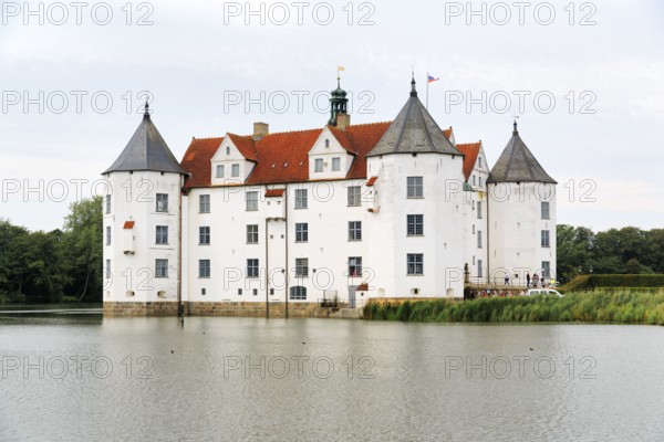 Glücksburg Castle, residential castle, moated castle with museum, Renaissance architecture,