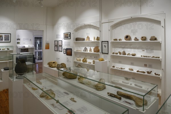 Exhibition rooms of the Jasper House Museum, Oranjemund, diamond restricted area, Karas region,