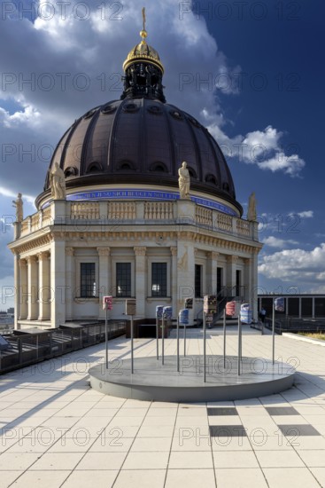 Berlin Palace with Humboldt Forum, art installation, The Cosmos - Things Fall Apart by Emeka Ogboh,