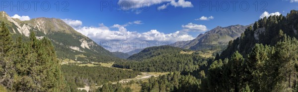 Alluvial plain near Alpe Gana, Sorgente del Brenno, headwaters, Lukmanier Pass, Blenio, Ticino,