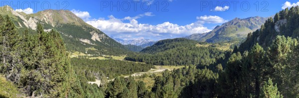 Alluvial plain near Alpe Gana, Sorgente del Brenno, headwaters, Lukmanier Pass, Blenio, Ticino,