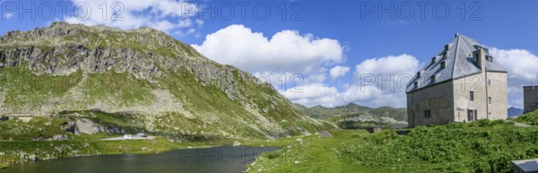 Panoramic photo view to the right left side of Ospizio Hospiz Herberge San Gottardo St. Gotthard