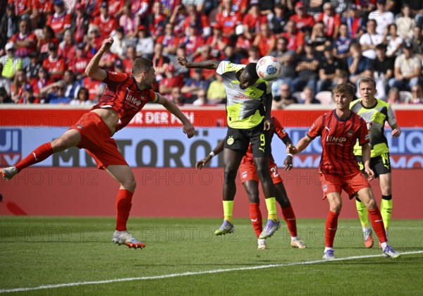 Goal kick Action Goal chance Serhou Guirassy Borussia Dortmund BVB (09) Voith-Arena, Heidenheim,
