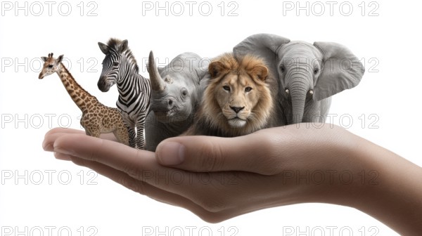 Concept of wildlife preservation and nature conservation in the age of AI and sustainable