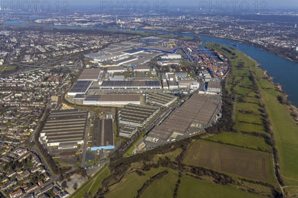 Aerial photo, Duisport, Duisburger Hafen AG, Logport I, container port, Rhine harbour,