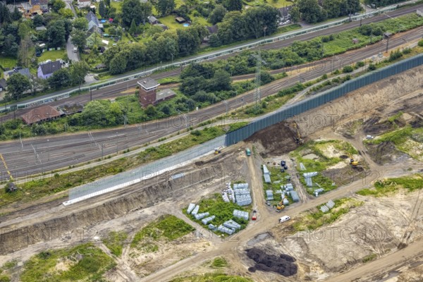 Aerial view, former marshalling yard Wedau, planned new Duisburg residential quarter, Wedau,