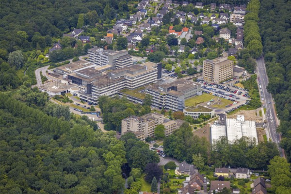 Aerial view, Sana Kliniken Duisburg, Wanheimerort, Duisburg, Ruhr area, North Rhine-Westphalia,