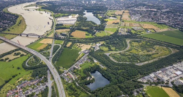 Aerial view, brownfield Lohmannsheide spoil tip on Grafschafter Straße for planned hazardous waste
