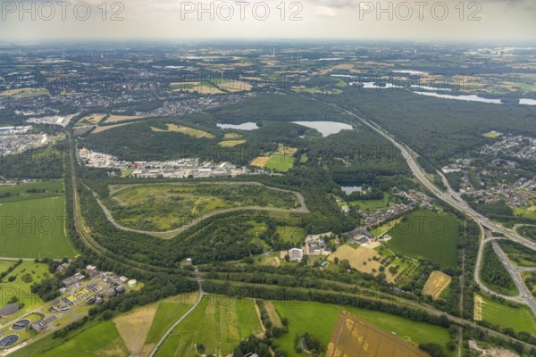 Aerial view, brownfield site Lohmannsheide spoil tip on Grafschafter Straße for planned hazardous