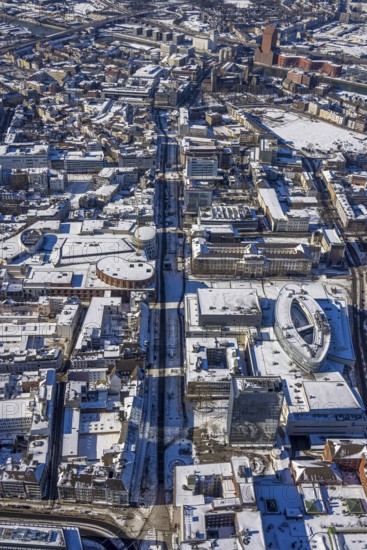Aerial view, Landesarchiv North Rhine-Westphalia Abteilung Rheinland, Königstraße, brownfield