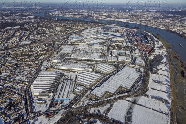 Aerial view, logport III, logport I, terminal, container port, DIT Duisburg Intermodal Terminal