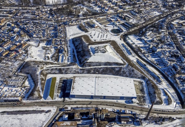 Aerial view, Tiger & Turtle - Magic Mountain, artwork, Wanheim-Angerhausen, Duisburg, Ruhr area,