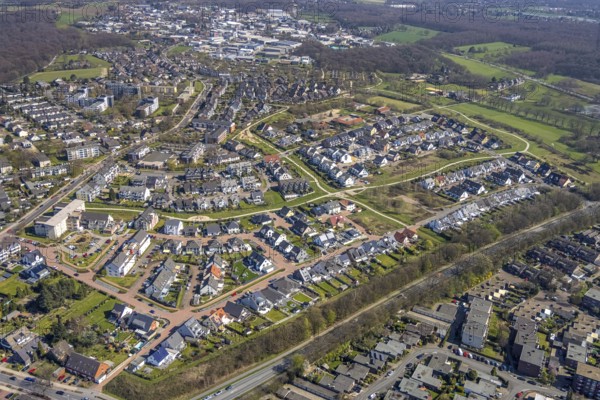 Aerial view, housing estate Holzweg, Philipinenkath, Am Liesen, Gemeinschaftsgrundschule GGS