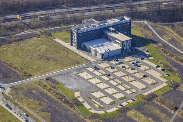 Aerial view, Technology Park Phoenix-West, HAGRO Haustechnik Großhandel, NORDWEST Handel AG, Hörde,