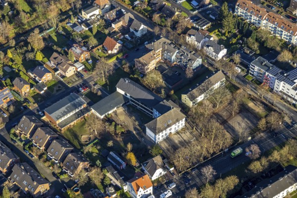Aerial view of the Bonifatiusschule in the Pliesterbecker Straße in Dorsten in the Ruhr area in
