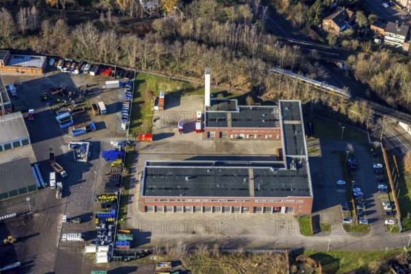 Aerial view of the fire brigade An der Wienbecke in Dorsten in the Ruhr area in North