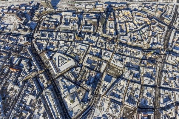 Aerial view, city centre, Wallring, Thier-Galerie, city, Dortmund, Ruhr area, North