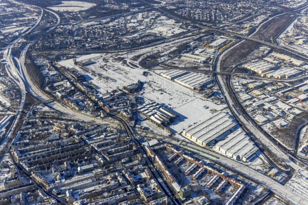Aerial view, Union Gewerbehof GmbH, Rheinische Straße, ZukunftsCampus, Dorstfelder Brücke,