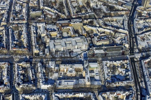 Aerial view, city centre, city clinics, Hohe Straße, city, Dortmund, Ruhr area, North