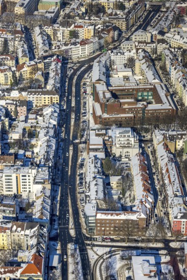 Aerial view, city centre, Hohe Straße, Ruhrallee, Dortmund, Ruhr area, North Rhine-Westphalia,