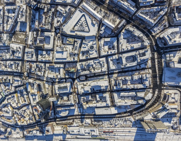 Aerial view, city centre, Wallring, Thier-Galerie, city, Dortmund, Ruhr area, North