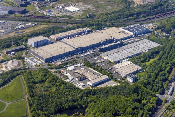 Aerial view, Kaufland logistics, former Westfalenhütte site, Kirchderne, Dortmund, Ruhr area, North