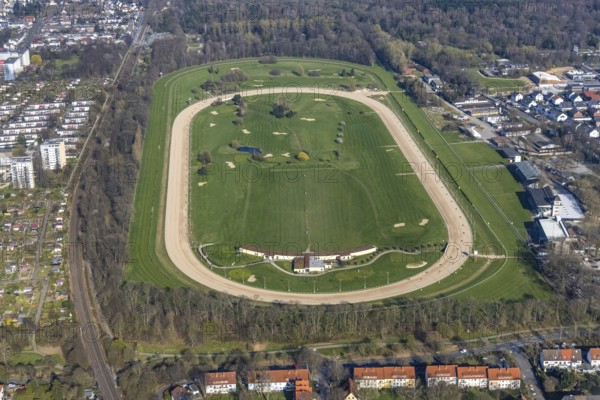 Aerial photo, racecourse Dortmund, golf course, Westfalendamm, Dortmund, Ruhr area, North