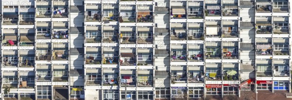 Aerial view, Hannibal I building, Bornstraße, Borsigplatz, Dortmund, Ruhr area, North