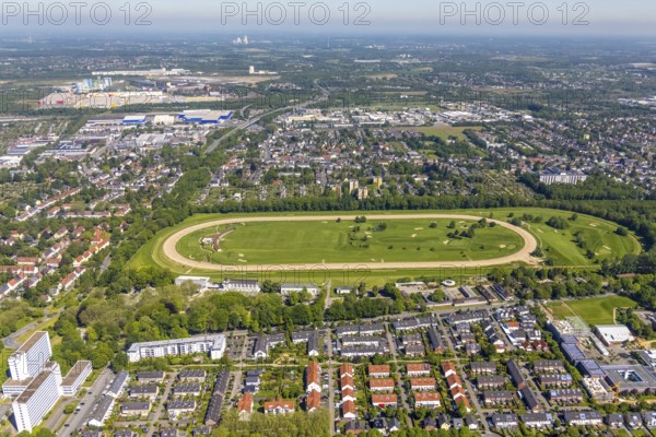 Aerial view, Dortmund racecourse with golf course, Schüren, Dortmund, Ruhr area, North