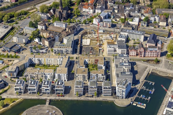 Aerial view, Phoenix Lake, Hörde, Dortmund, Ruhr area, North Rhine-Westphalia, Germany, DE, Europe,